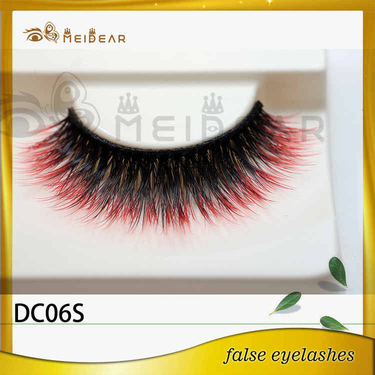New arrival logo printed beautier colorful faux mink eyelashes